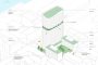 axonometría desarrollo residencial en Västerås Suecia CF Moller
