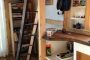 casita autoconstruida por Dave Herrie - escalera