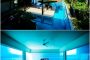 sala TV bajo piscina Fish House