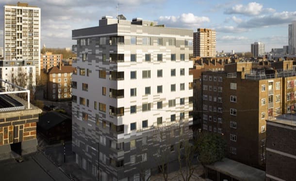 Apartamentos en Londres con estructura de madera Murray Grove bloque con estructura de madera