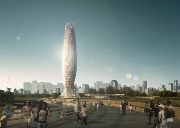 Torre mirador de Doumen paisaje urbano