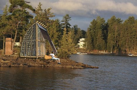 AerieLOFT: refugio prefabricado de madera refugio prefabricado Aerieloft - render