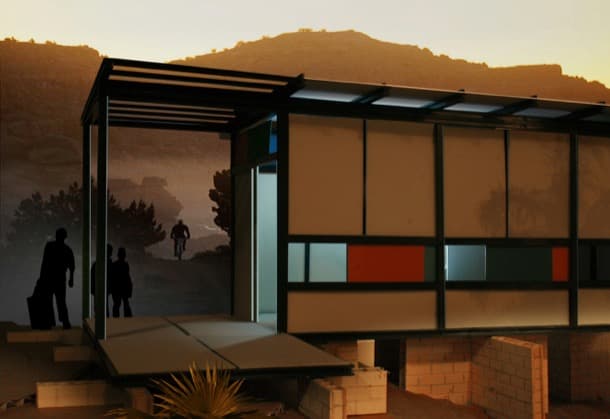 Haiti Mountain House: refugio para emergencias refugio prefabricado L-Shaped NC Office