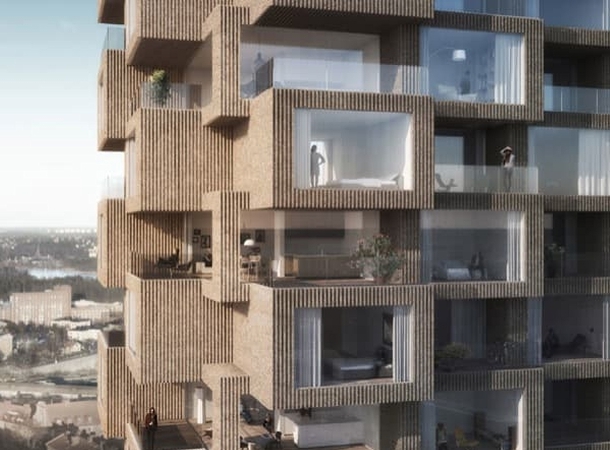Torres residenciales para Estocolmo Norra Tornen para Estocolmo - fachada