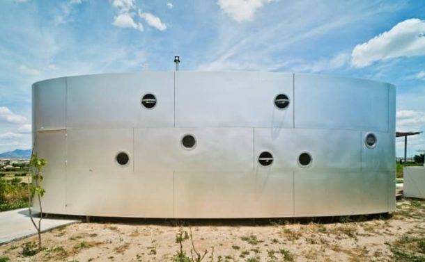 Pequeña construcción prefabricada de planta elíptica casita prefabricada Machine Home