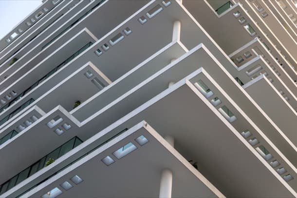 Beirut Terraces, de Herzog & De Meuron voladizos perforados apartamentos Beirut Terraces