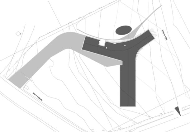 Casa con forma de Y Y House - planta general sitio