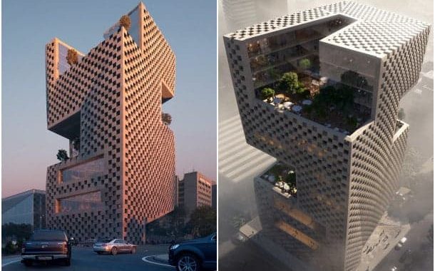 edificio de oficinas Snøhetta Beirut