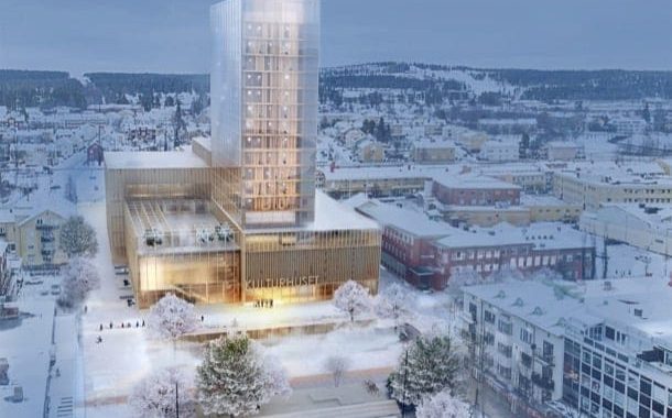 Centro Cultural Skellefteå vista aerea