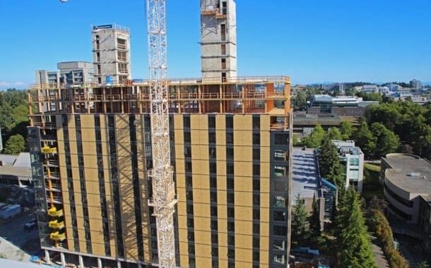 estructura de madera de 18 pisos Brock Commons