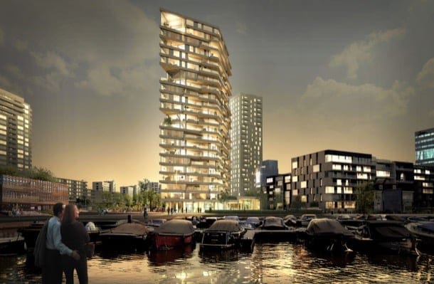 Torre residencial de madera para Ámsterdam torre residencial HAUT Amsterdam