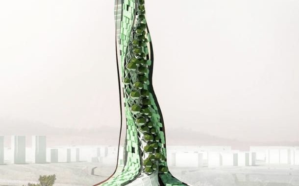 torre hidropónica estilo biónico