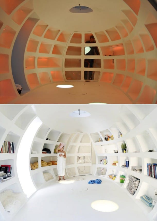 interior refugio ahuevado Blob VB3