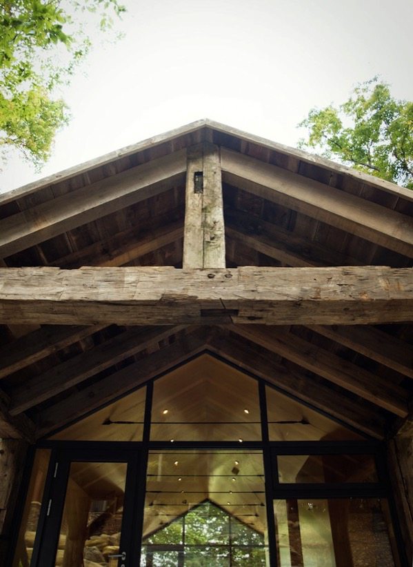 porche de madera recuperada