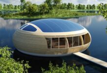WaterNest: casa flotante ecológica exterior WaterNest