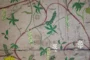 detalle flores pintadas en hormigon