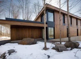 Decoración interior de una vivienda moderna en Mont Saint-Hilaire exterior casa Mont Saint-Hilaire