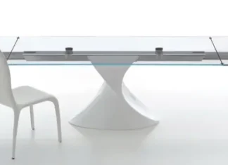 Shanghai: mesa extensible de vidrio mesa extensible Shanghai