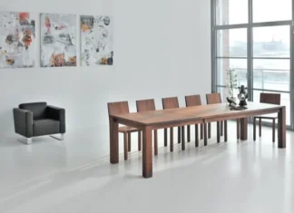 Living: mesa extensible de madera maciza mesa de madera maciza Living