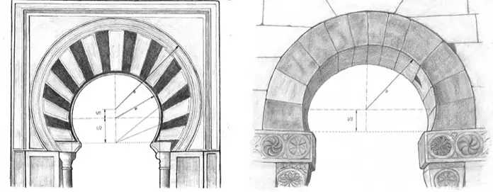diferencias arco herradura musulmán y visigodo