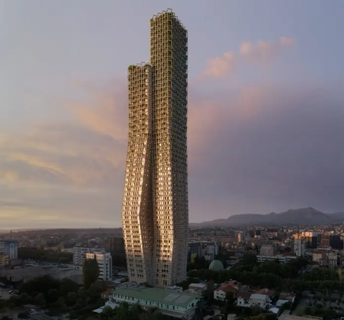 Bond Tower al atardecer