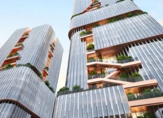 Scenic City: cuando una sede quiere parecer una cascada Scenic City rascacielos - Buro Ole Scheeren