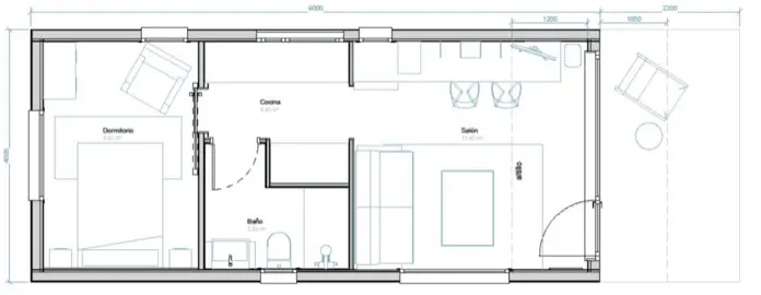 Plano de planta de la casa prefabricada Kyabin
