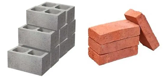 Bloques y ladrillos para edificación.