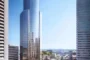 Vista urbano con el rascacielos Boston South Station Tower