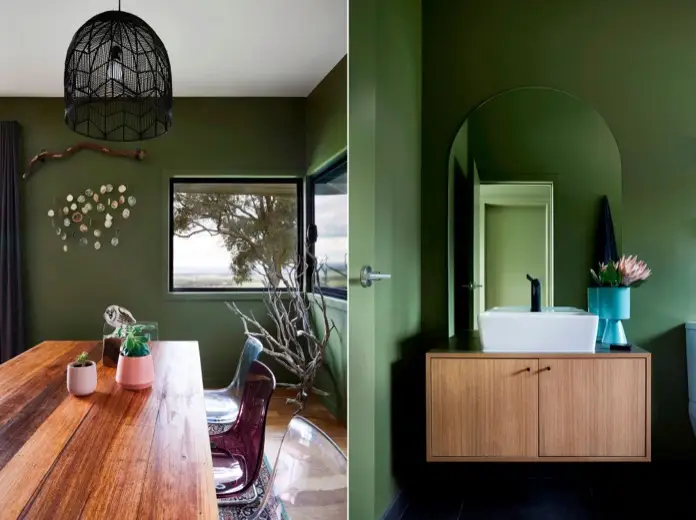 Comedor y parte del baño de la casa