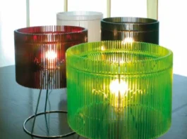 Conjunto de lámparas de mesa Hawai, en varios colores.