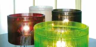 Conjunto de lámparas de mesa Hawai, en varios colores.