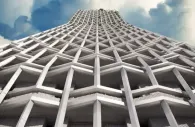 Bond Tower para Tirana, aspecto de su fachada.