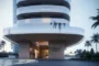 Acceso al rascacielos residencial de TM Tower en Benidorm