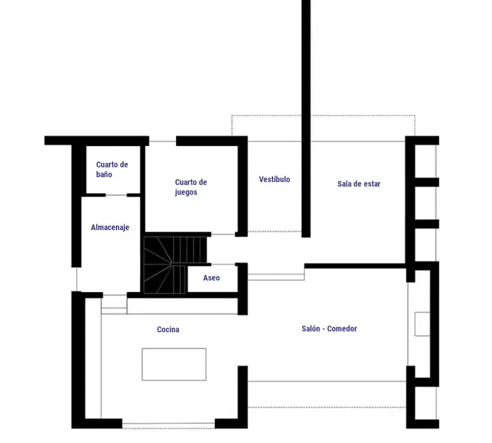 Plano de planta baja Vestige House